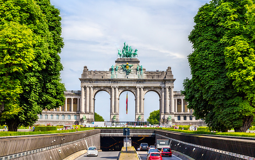 View of Arcade and Tunnel of Cinquantenaire - Brussels