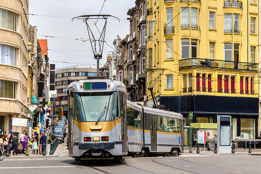 Public transportation in Zurich.