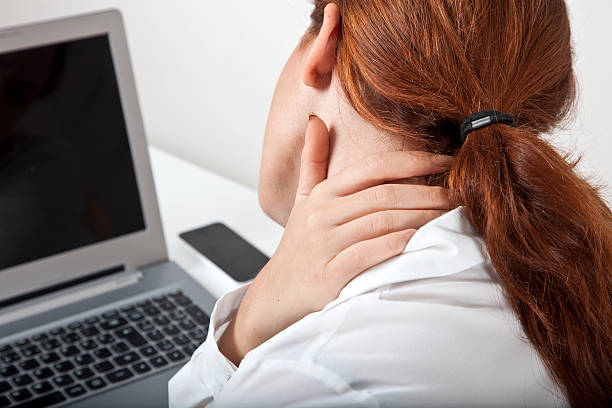 istock Tired woman in the office 497862858
