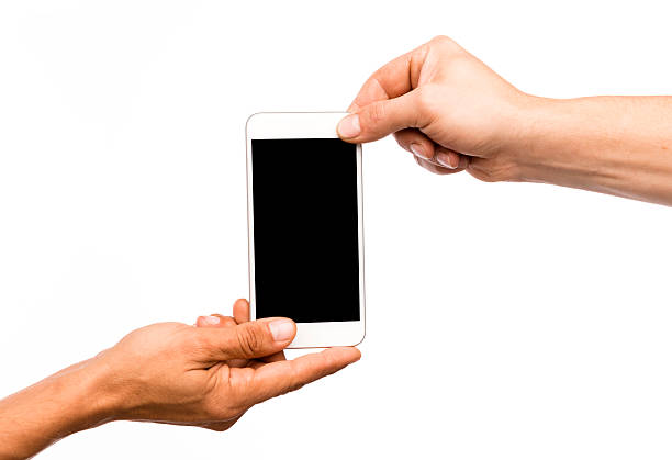 istock Men's hand holding the smart phone 497862976