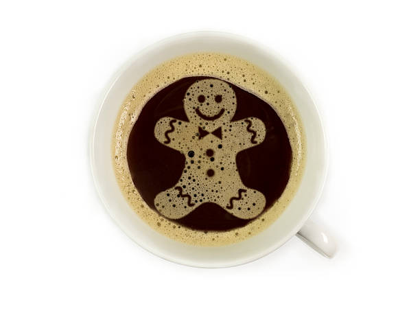 istock Gingerbread man in the coffee cup 497863124