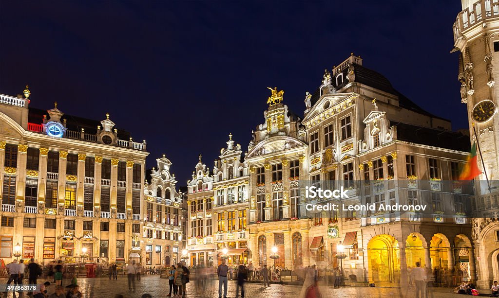 Buildings on Grand Place square in Brussels Brussels-Capital Region Stock Photo