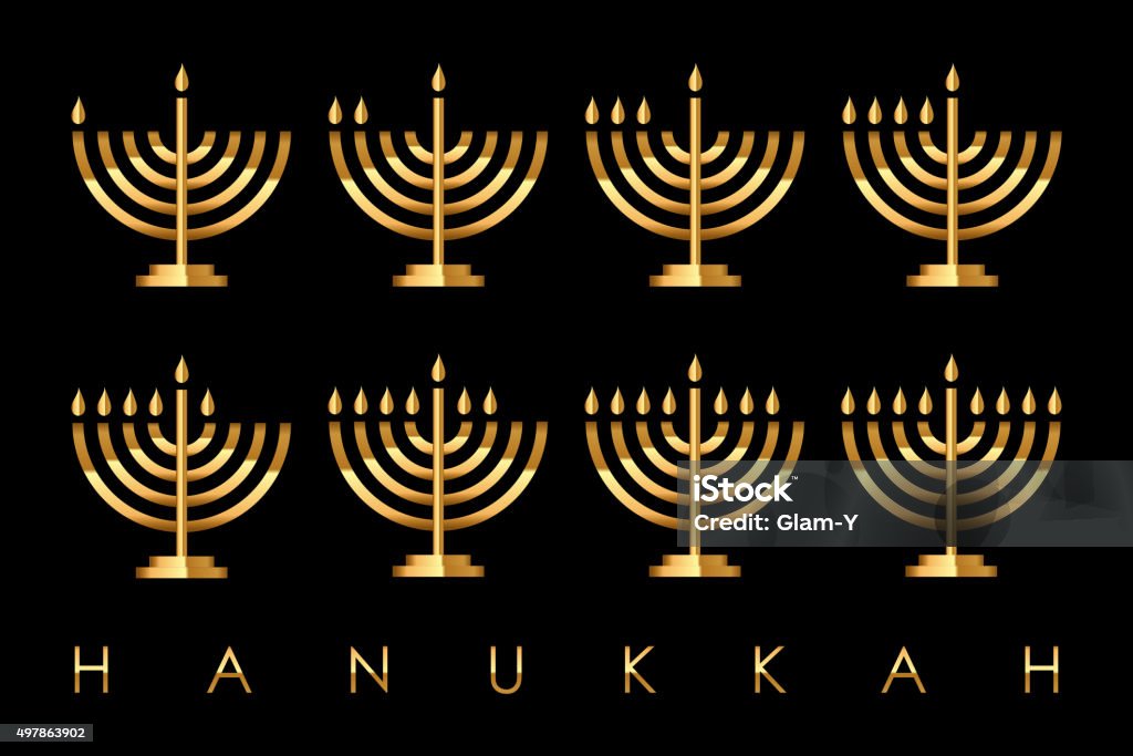 Vector Hanukkah card 2015 stock vector