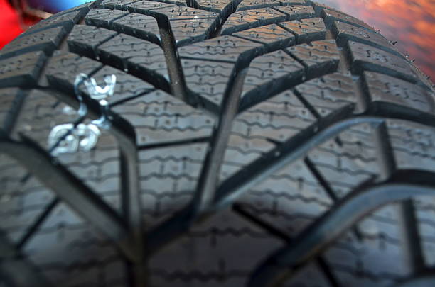 istock Close up of high performance tire 497864902