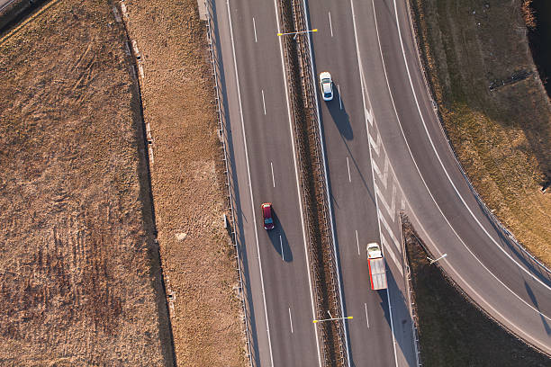 istock aerial view of highway 497865078