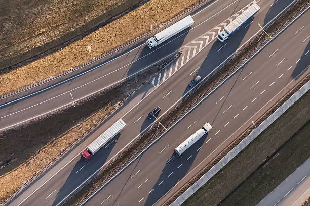 Photo of aerial view of highway