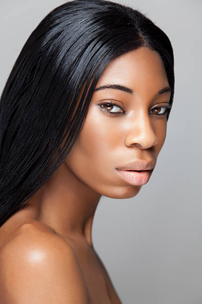 istock Black beauty with perfect skin 497865288
