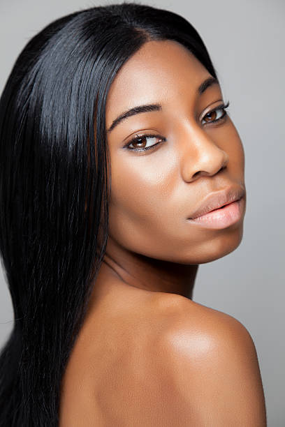 istock Black beauty with perfect skin 497865354