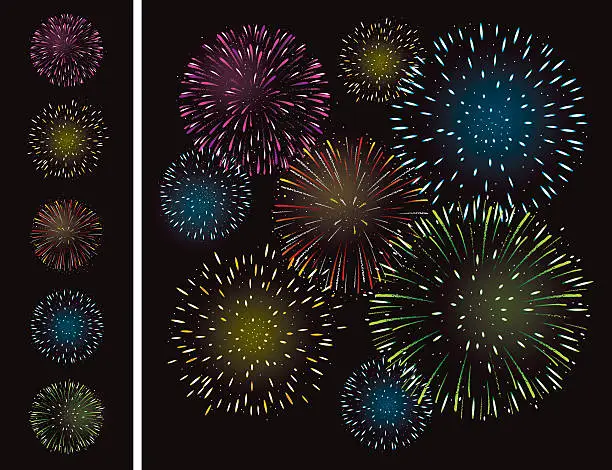 Vector illustration of New Year’s Firework