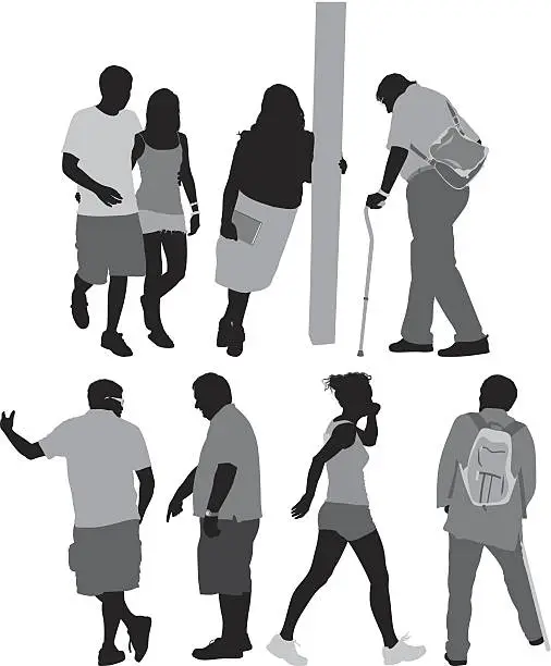 Vector illustration of Street people