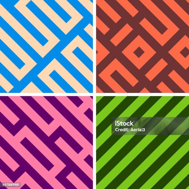 Geometric Seamless Vector Patterns Stock Illustration - Download Image Now - Abstract, Backgrounds, Beige