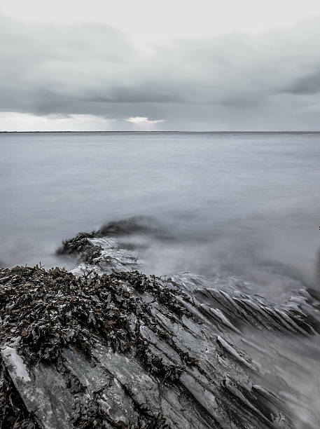 Portmeirion coast, longtime exposure stock photo