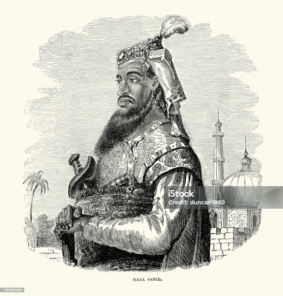 Nana Sahib - Lizenzfrei 19. Jahrhundert Stock-Illustration