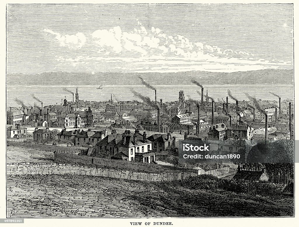 Dundee im 19. Jahrhundert - Lizenzfrei Industrielle Revolution Stock-Illustration