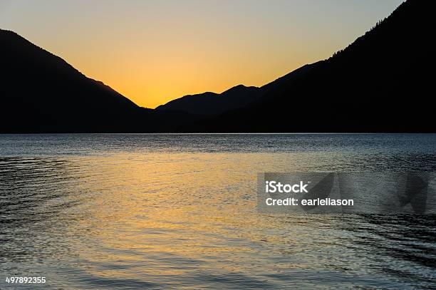 Starkly Simple Alpenglow Stock Photo - Download Image Now - Long Lake, Washington State, Alpenglow