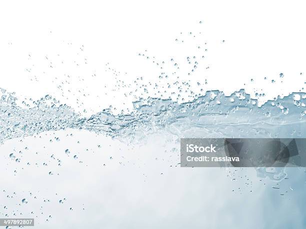 Foto de Superfície De Água Isolado No Fundo Branco e mais fotos de stock de Onda - Onda, Abstrato, Arrebentação