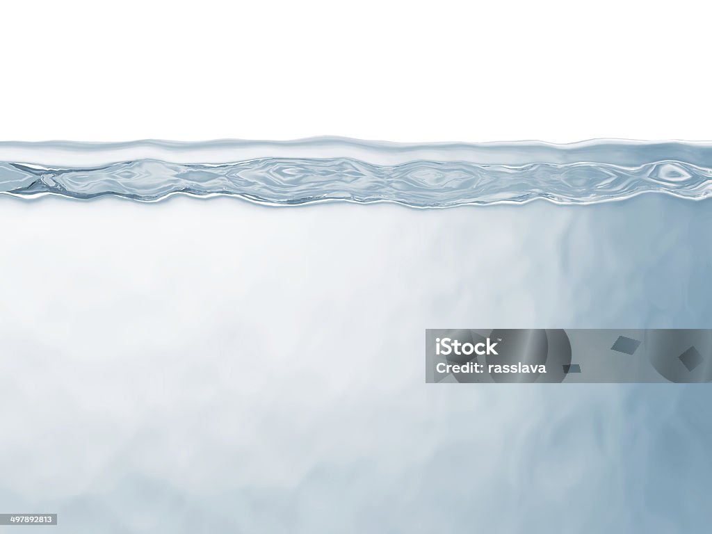 Superfície de Água, isolado no fundo branco - Foto de stock de Água potável royalty-free
