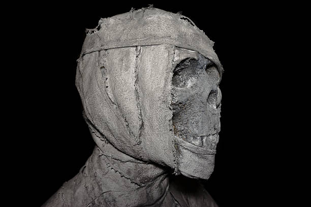 istock Closeup head of mummy on background 497893492