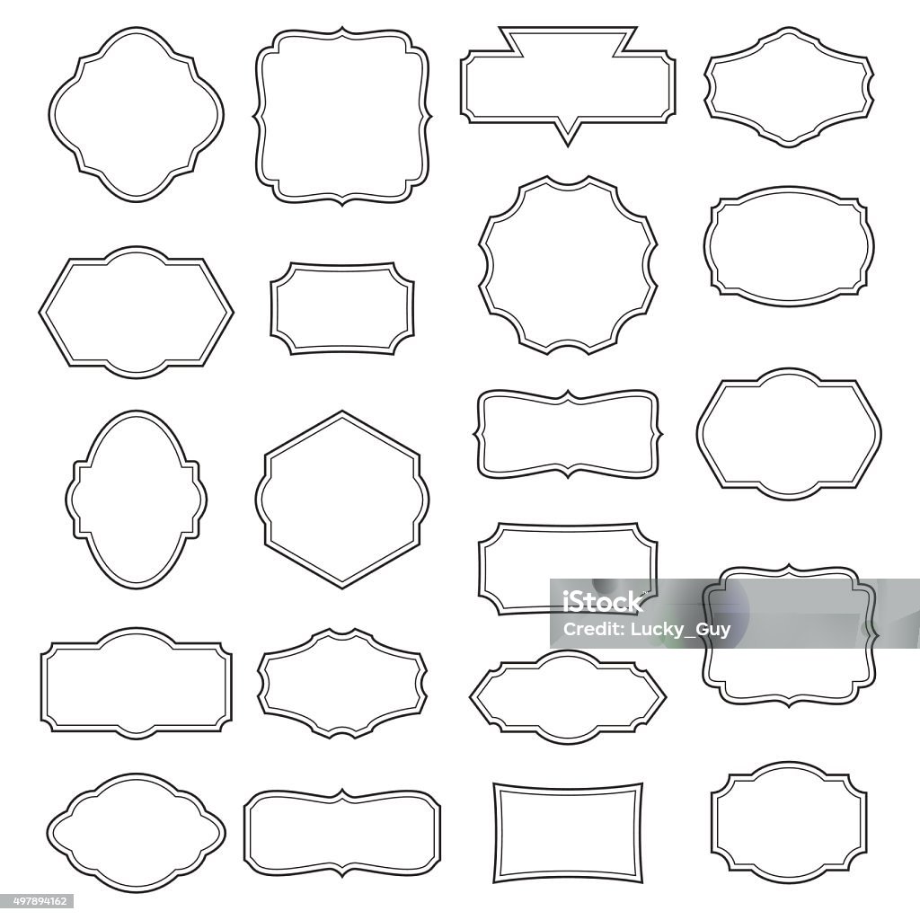 Vintage Frame Set. Decorative Label Collection. Vector Vintage Frame Set. Decorative Label Collection. Vector. Generic - Description stock vector