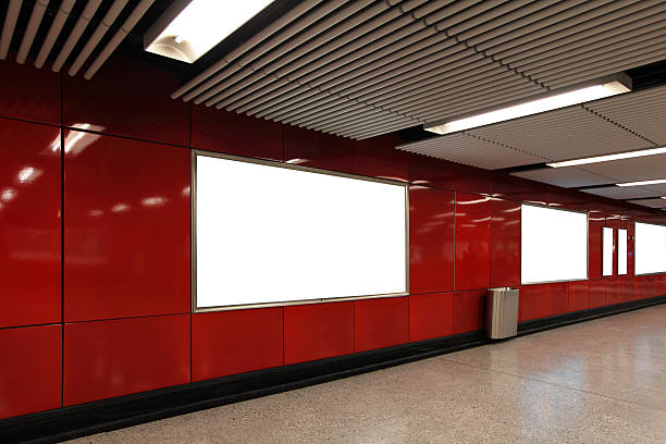 istock Blank Billboard in metro subway station 497895261