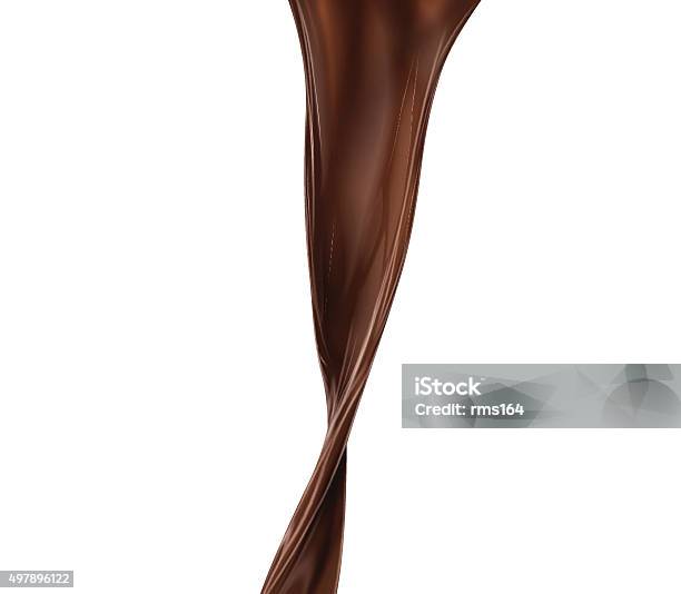 Chocolate Cocoa Flow Stock Illustration - Download Image Now - Chocolate, Splashing, Spray