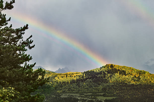 istock Rainbow in the Caucasus Mountains 497897412