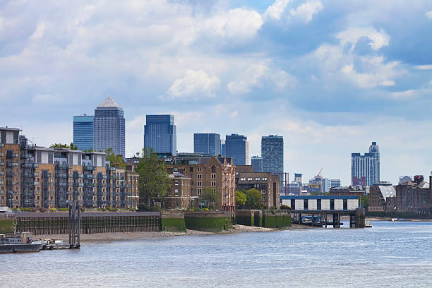istock East London Docklands district along the Thames river 497900942