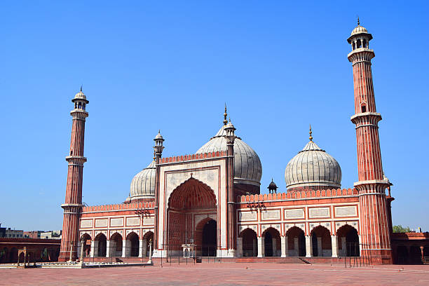 Jama Masjid Mosque in Delhi stock photo