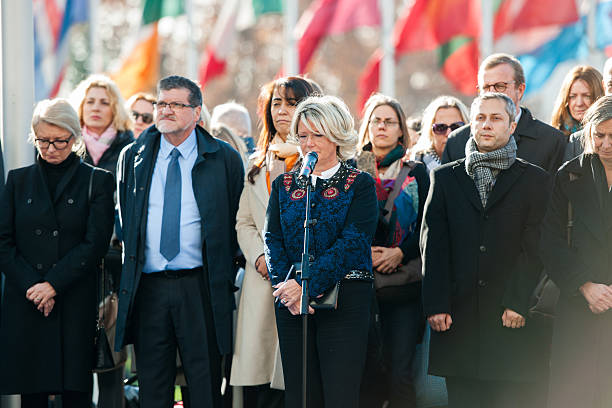 thorbjorn jagland-segretario generale delle ce - muslim terrorist foto e immagini stock