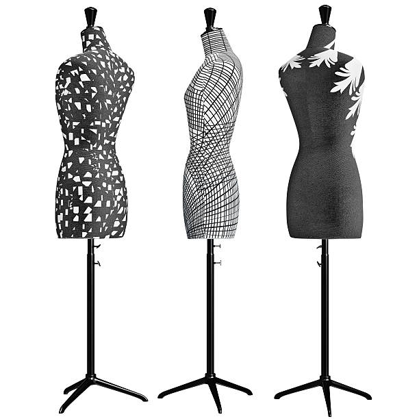 istock Female mannequins the front with patterned some of elements 497903636