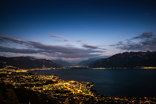 Geneva Lake at night