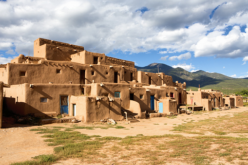 The One thousand year old Taos Pueblo is the oldest continuously occupied adobe in the United States. The Native Americans that live there have passed these homes down to their families over the centuries, and each family maintains these homes, preserving an ancient way of life. 