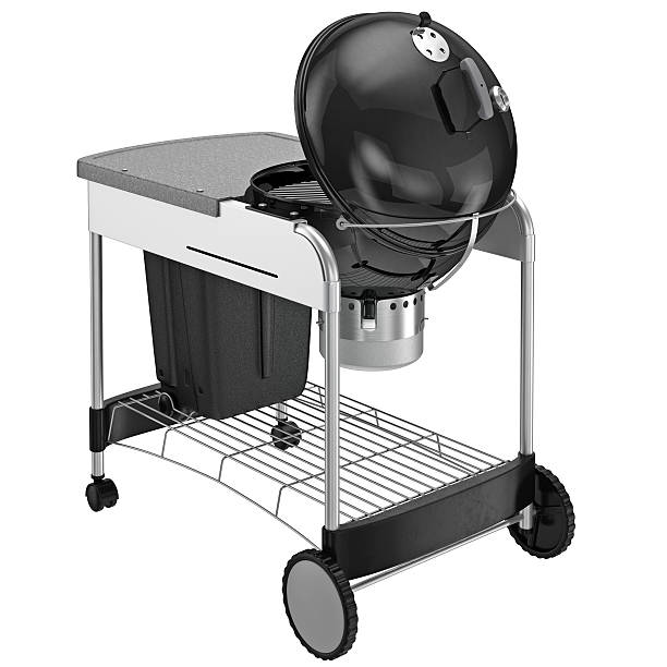 istock Grill on wheels with desk and a chrome grille 497905596