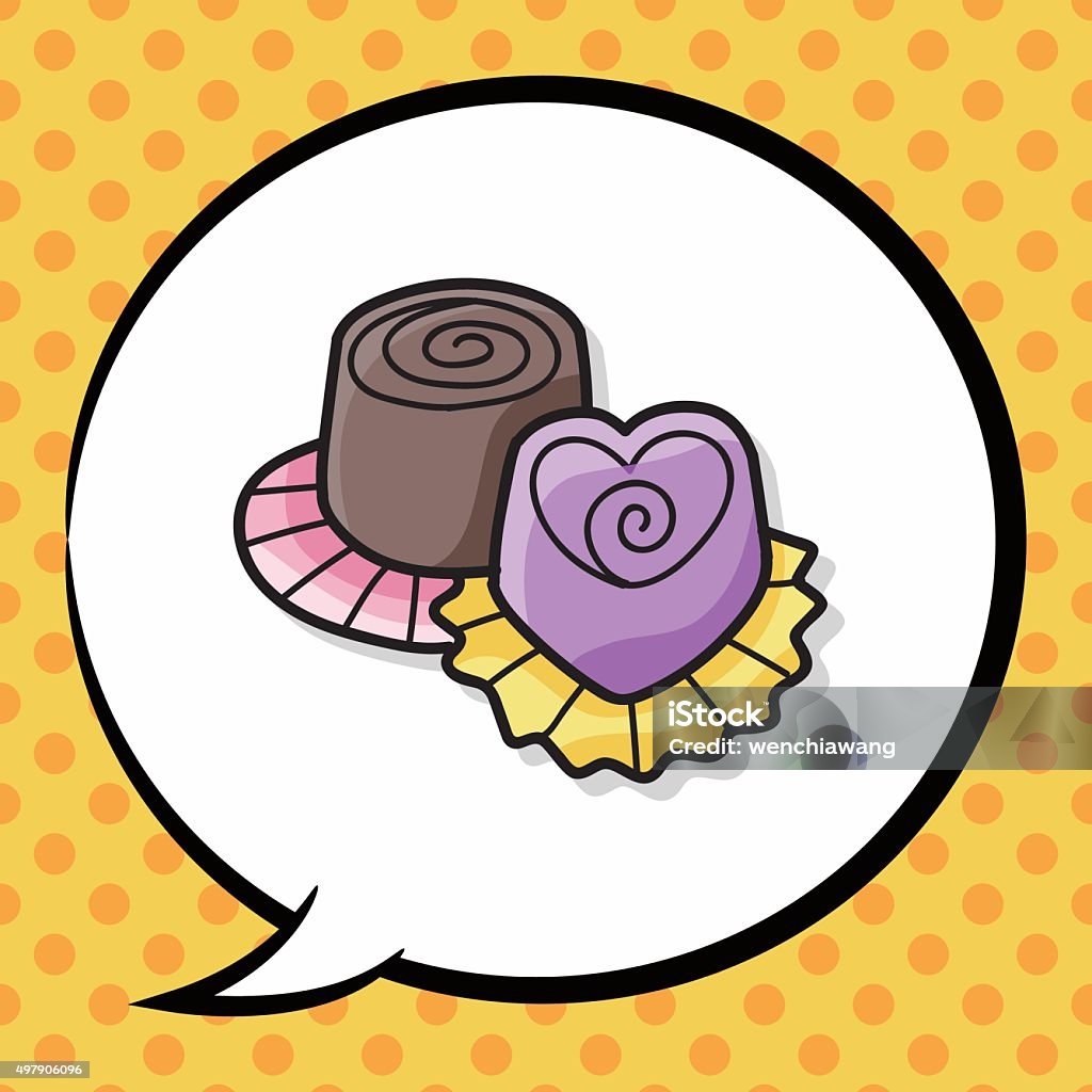 Chocolate Inbubble Writing Chocolate Doodle Speech Bubble Stock Illustration - Download Image Now ...