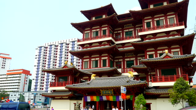 Time-lapse : Buddha tooth temple at singapore