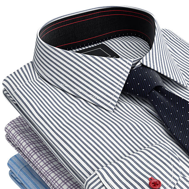 istock Classical shirt, view of the collar with tie 497937968