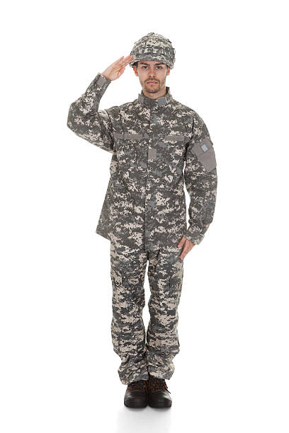 istock Young Army Soldier Saluting 497938064