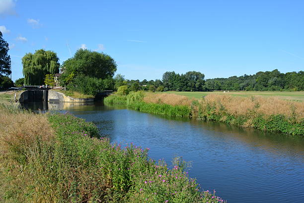 River Lea between Hertford and Ware River Lea between Hertford and Ware Lea stock pictures, royalty-free photos & images