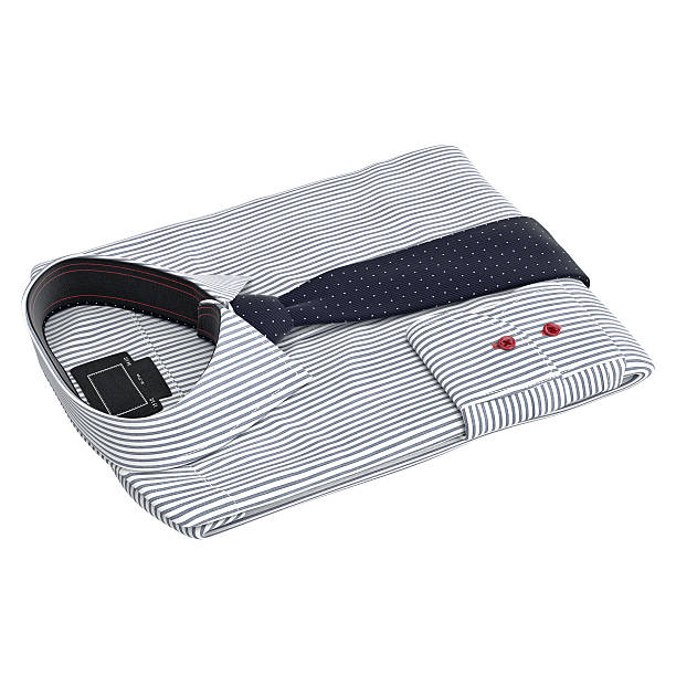 istock Classic men's striped shirt with ties 497939438