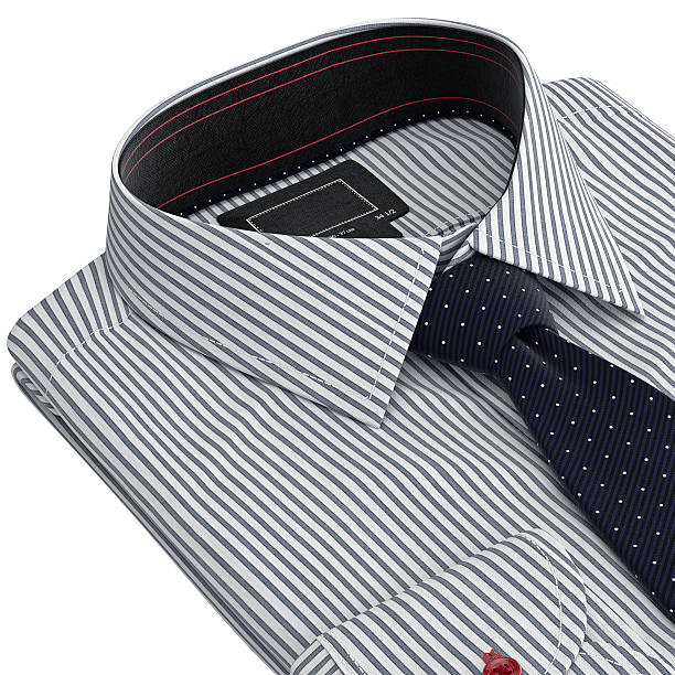 istock Classical shirt, view of the collar with tie 497939630