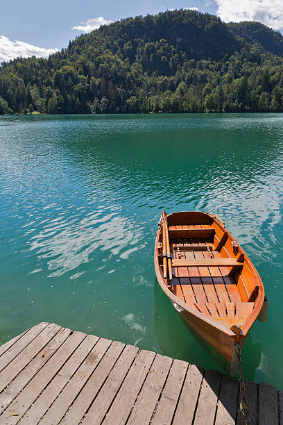 istock Boat at the pier of Lake Bled. 497940422