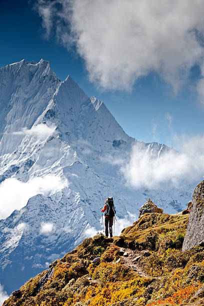 istock Hiking in Himalaya mountains 497940608