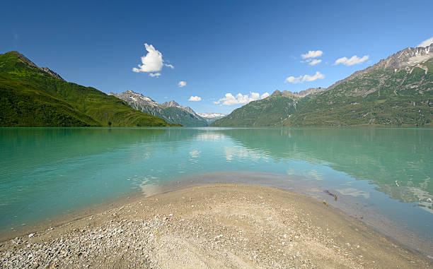 Alpine Lake in the Wilderness stock photo