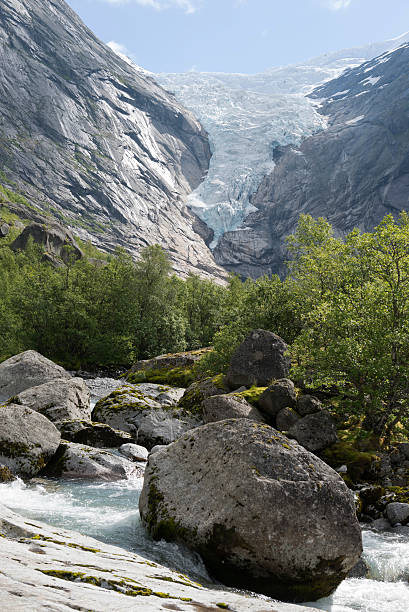 istock The Briksdal glacier - Olden, Norway 497943492