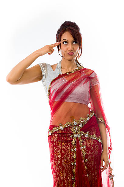 istock Young Indian woman shooting herself in head 497947071