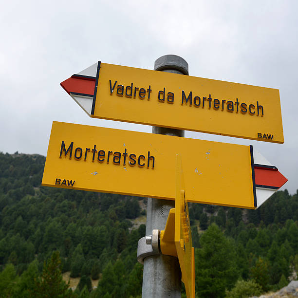istock Hiking Signs Swiss Alps Morteratsch Glacier 497947074