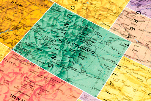 Map of Colorado State. 