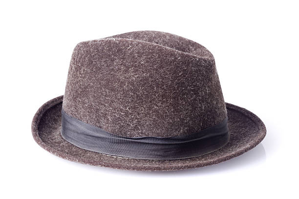 istock brown male felt hat isolated on white background 497950445
