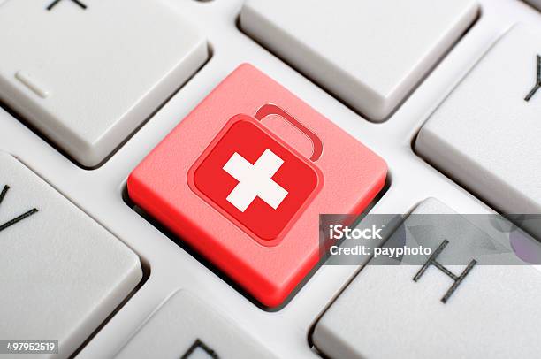 First Aid On Keyboard Stock Photo - Download Image Now - Accessibility, Business, Button - Sewing Item