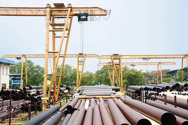 istock Overhead crane for factory 497953561